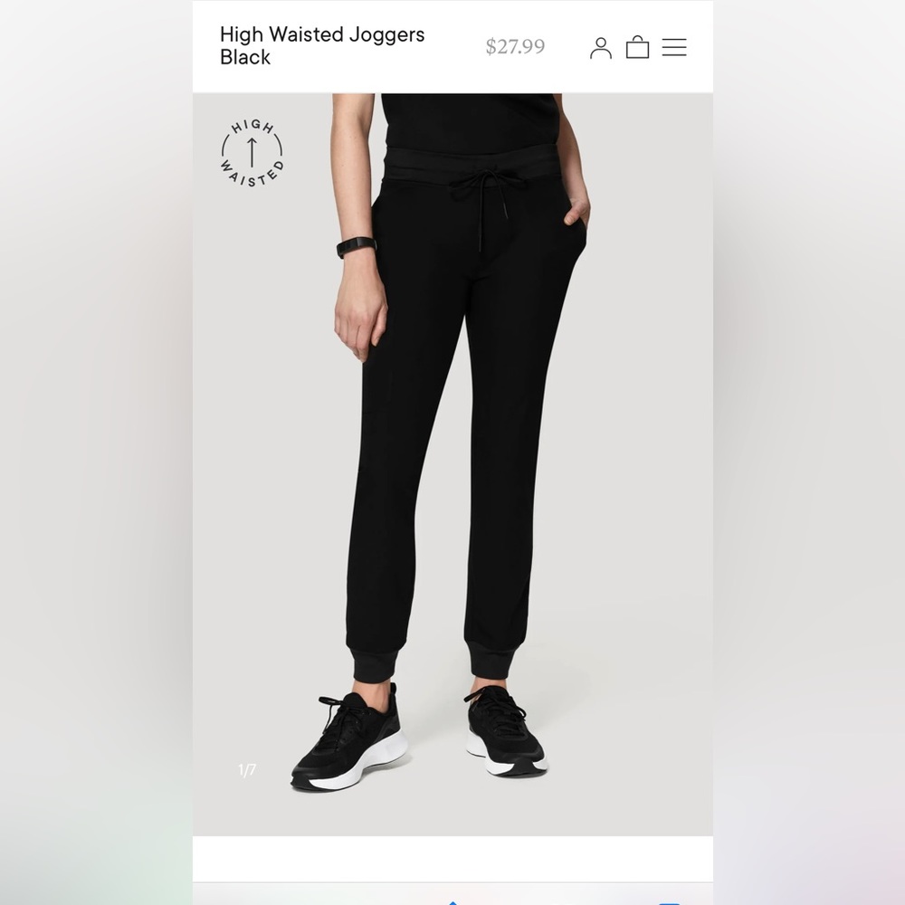 Mandala High Waist Jogger Scrub Pants P-S